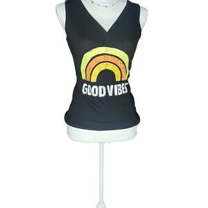 Good Vibes Black Tank Top